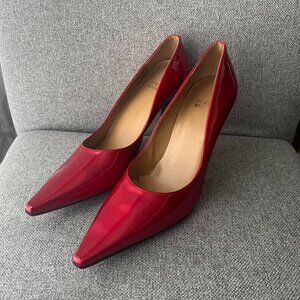 Stuart Weitzman Red Patent Leather Pumps